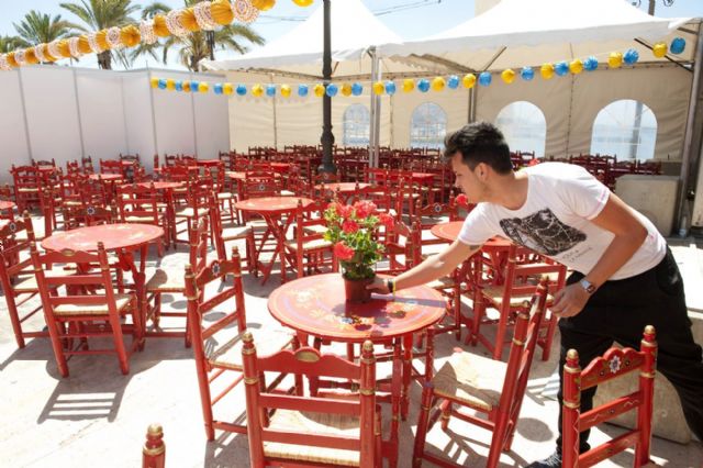 Todo listo en el Puerto para la I Feria Rociera de Cartagena - 4, Foto 4
