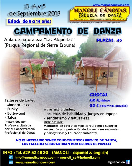 Campamento de danza de la escuela Manoli Cánovas en Las Alquerías los días 3-4-5 de septiembre, Foto 1