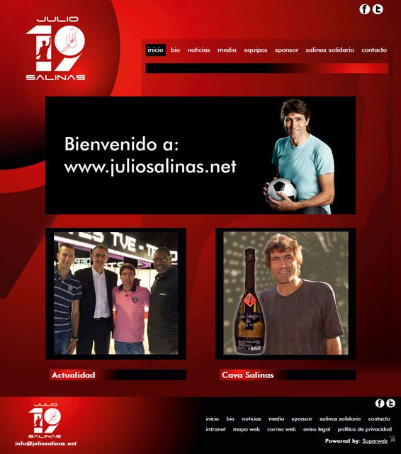 Julio Salinas confa en Superweb para su pgina web oficial, Foto 1