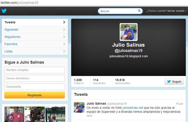 Julio Salinas confa en Superweb para su pgina web oficial, Foto 2