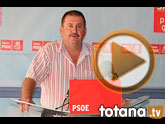 Rueda de prensa PSOE Totana sobre la no toma de posesión de los 2 nuevos concejales