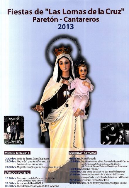 Las fiestas de Las Lomas de la Cruz en el Paretón-Cantareros´2013 se celebran del 12 al 14 de julio, Foto 1