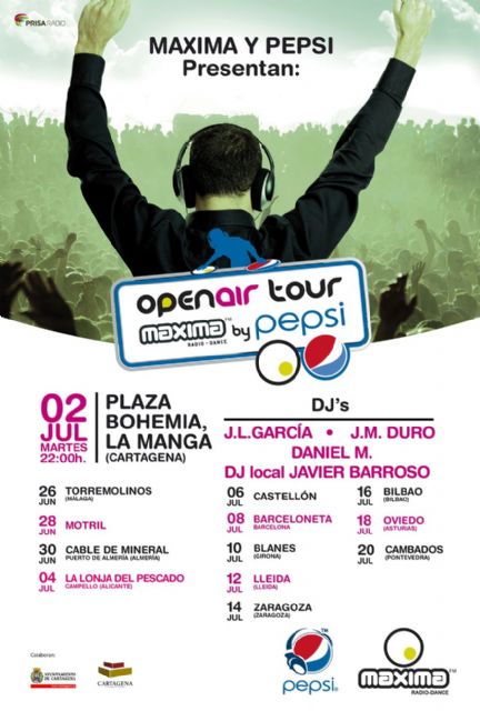 Gira Máxima FM Open Air by Pepsi, esta noche en la Plaza Bohemia de La Manga - 4, Foto 4