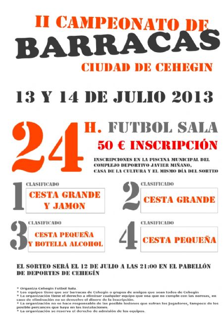 Regresa el Campeonato de Fútbol Sala de Barracas 'Ciudad de Cehegín' - 1, Foto 1