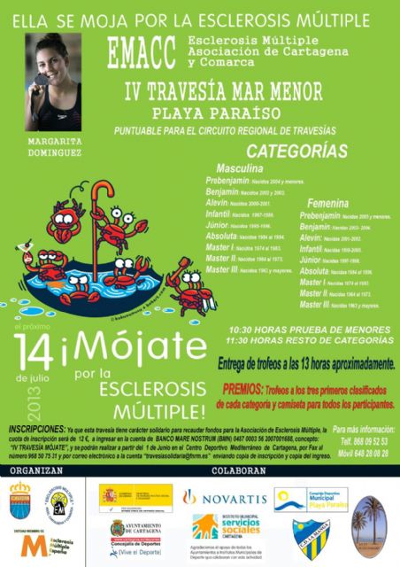 Mójate por la esclerosis múltiple en la IV Travesía Solidaria Mar Menor - 1, Foto 1