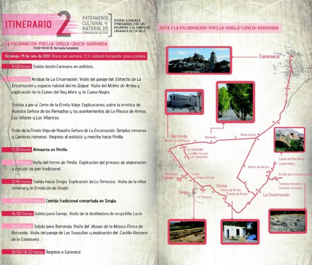 Turismo celebra este domingo la segunda ruta guiada por el campo y las pedanías de Caravaca - 1, Foto 1