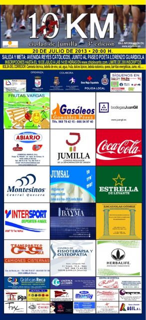 El sábado a las 20:00 horas se celebrarán los III 10 Kilómetros Ciudad de Jumilla con más de 170 participantes - 1, Foto 1
