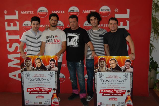 Macaco, Seguridad Social y Robert Ramírez actuarán el 27 de septiembre en el Conciertazo Amstel Carthaginenses y Romanos - 2, Foto 2