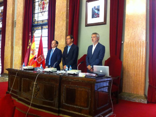 El Pleno guarda un minuto de silencio en recuerdo de las víctimas del accidente ferroviario de Santiago de Compostela - 2, Foto 2