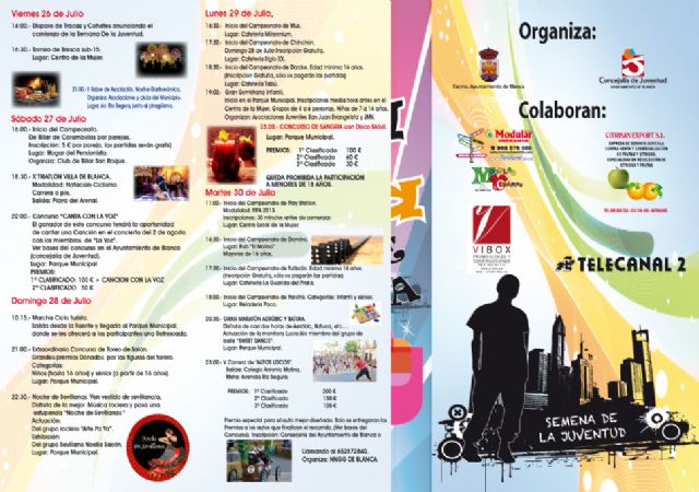 Arranca la Semana de la Juventud de Blanca, con una noche gastronómica junto al río Segura - 1, Foto 1