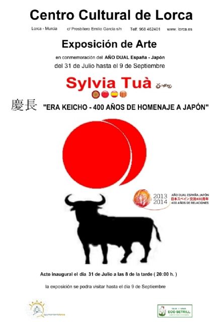 El Alcalde de Lorca inaugurará el miércoles la exposición de Sylvia Tuà Era Keicho-400 años de homenaje a Japón, uno de los actos culturales del Año Dual España-Japón - 1, Foto 1