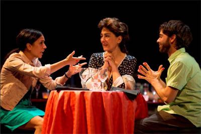 Espectáculo: Lúcido de R. Spregelburd. Reparto: Isabel Ordaz, Alberto Amarilla, Itziar Miranda y Tomás del Estal. Dirección: Amelia Ochandiano - 1, Foto 1