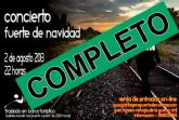 Agotadas las entradas para el concierto de hoy viernes en el Fuerte de Navidad