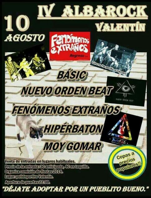 Cinco grupos actúan este sábado en la cuarta edición del festival Albarock de Valentín - 1, Foto 1