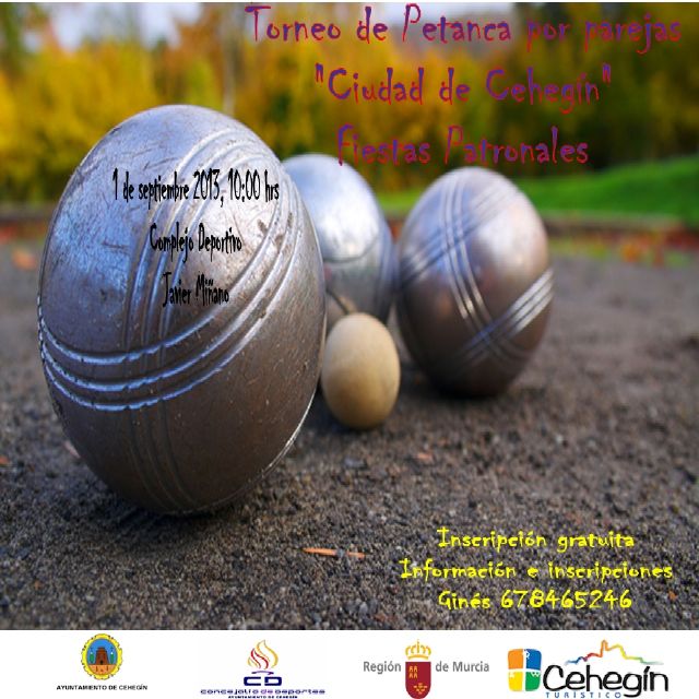 El Torneo de Petanca 'Ciudad de Cehegín' se celebrará el 1 de septiembre - 2, Foto 2