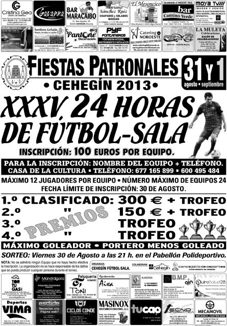 Llega la XXXV edición de las 24 Horas de Fútbol Sala de las Fiestas Patronales - 1, Foto 1