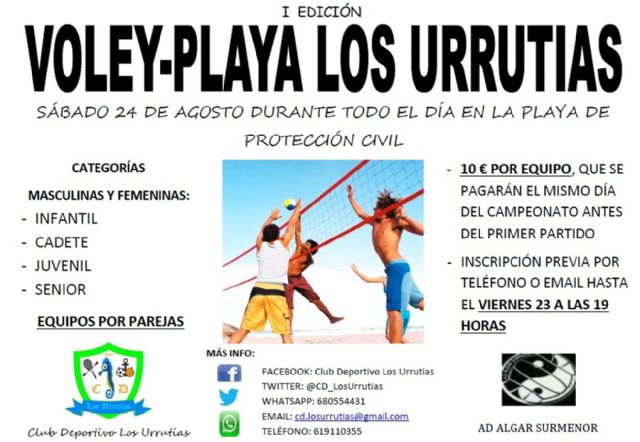 El voley playa también se juega este verano en Los Urrutias - 1, Foto 1