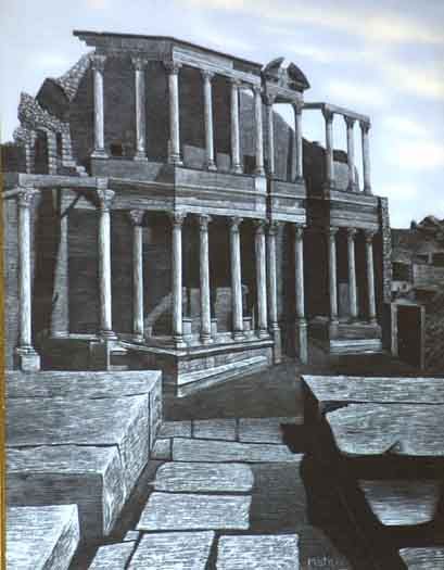 Mateo expone sus cuadros sobre película de radiografía en La Manga - 1, Foto 1