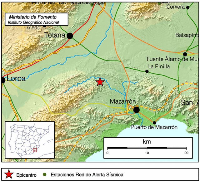 A 2.9 earthquake centered in Mazarrn º is felt in Totana, Foto 1