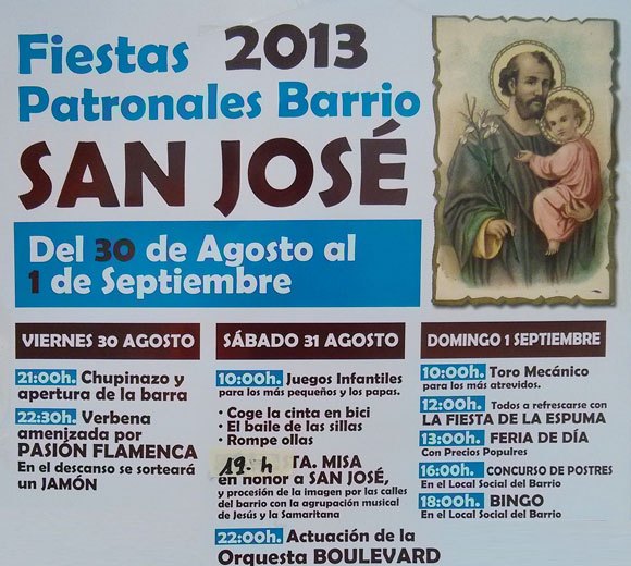 The San Jose parties start this Friday August 30th with a full program of activities, or sports, and children's music, Foto 1
