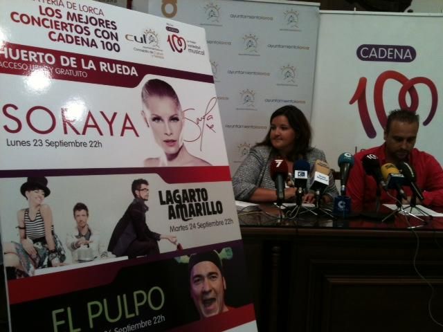 Soraya, El Pulpo, la Orquesta La Mundial, Lagarto Amarillo y los lorquinos Aire del Sureste, entre las actuaciones gratuitas de la Feria Grande de Lorca - 1, Foto 1