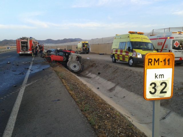 Fallece el conductor de un tractor en un accidente de tráfico en Águilas - 1, Foto 1