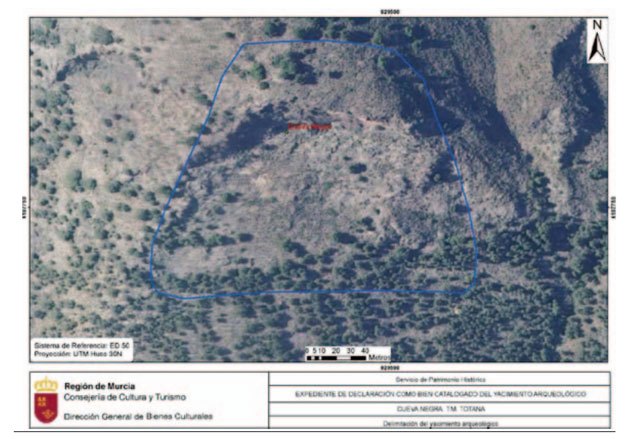La Dirección General de Bienes Culturales declara bien catalogado por su relevancia cultural el yacimiento arqueológico Cueva Negra en Totana, Foto 1