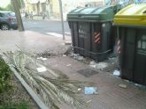 IU-Verdes de Murcia reclama la limpieza de un jardn de La Alberca