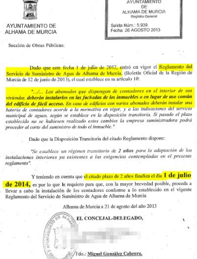 El PSOE solicita la supresión o moratoria del cambio obligado de los contadores de agua - 1, Foto 1