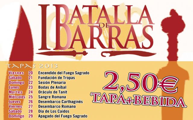 Veintisiete establecimientos competirán en la I Batalla de Barras de Carthagineses y Romanos - 1, Foto 1