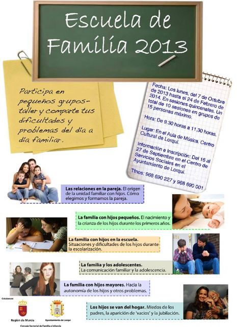 Los vecinos y vecinas de Lorquí tendrán un espacio donde compartir y abordar las dificultades del día a día familiar - 1, Foto 1