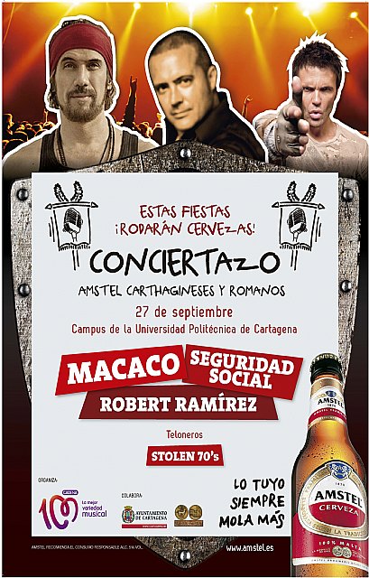 Cerca de 4.000 cartageneros ya tienen su invitación para el conciertazo Amstel Cartagineses y Romanos - 1, Foto 1