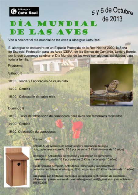 El Albergue Coto Real celebrará el Día Mundial de las Aves con actividades para toda la familia - 1, Foto 1