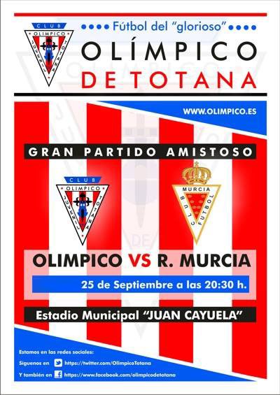 El Olímpico de Totana y el Real Murcia CF disputan este miércoles el amistoso que se suspendió el pasado mes de julio, Foto 1