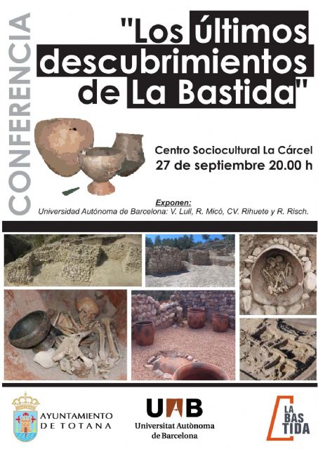 En Centro Sociocultural La Cárcel acogerá la conferencia Los últimos descubrimientos de La Bastida, Foto 1