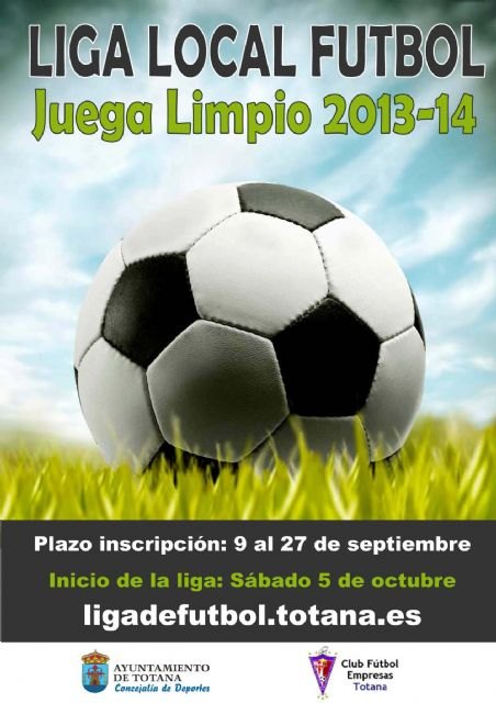 Finaliza hoy el plazo de inscripción para la Liga de Fútbol “Juega Limpio” 2013/14, Foto 1