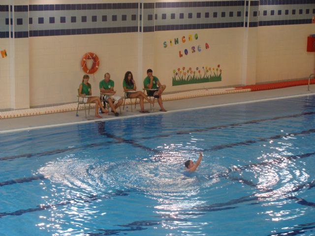 70 niñas participan en la Exhibición de Natación Sincronizada de los Juegos Deportivos del Guadalentín - 1, Foto 1