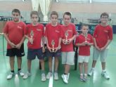 6 Trofeos para los jugadores del Club Totana T.M. en el Open Ciudad de Mula celebrado esta pasado fin de semana en el Pabellón Javi García.