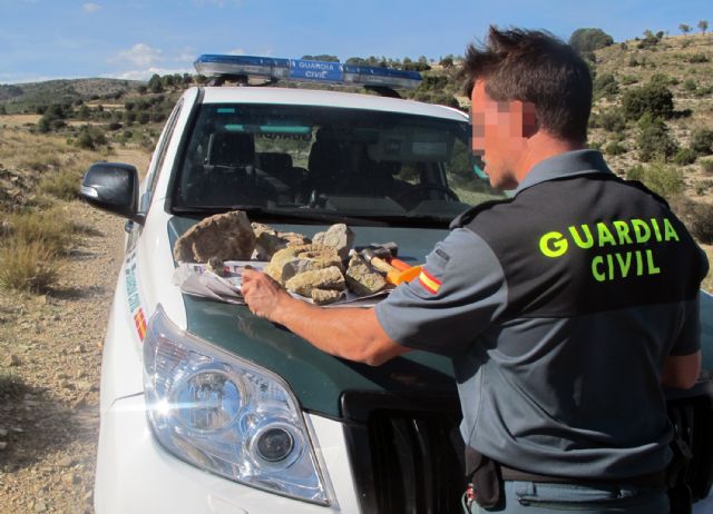 La Guardia Civil sorprende a dos furtivos cuando extraían fósiles de caracolas en Inazares-Moratalla - 4, Foto 4