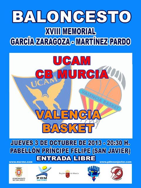 UCAM y Valencia Basket se enfrentan mañana en el Memorial García Zaragoza-Martínez Pardo - 1, Foto 1