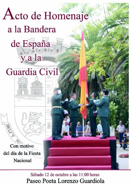 El sábado 12 de octubre, Día de la Hispanidad, Jumilla celebrará el Acto Homenaje a la Bandera y a la Guardia Civil - 1, Foto 1