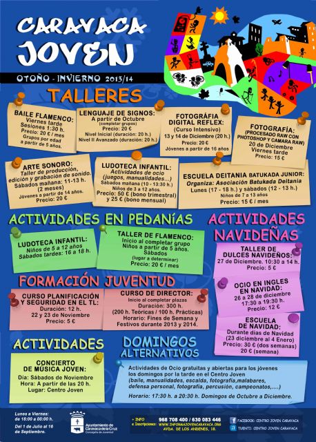 La Concejalía de Juventud oferta nuevos talleres dentro del Caravaca Joven - 1, Foto 1