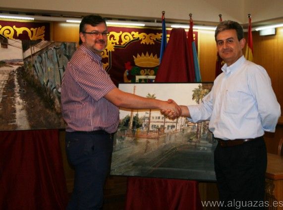 Los patrocinadores del VI Concurso Nacional de Pintura Rápida al Aire Libre Villa de Alguazas reciben en propiedad las obras ganadoras de este prestigioso certamen - 1, Foto 1