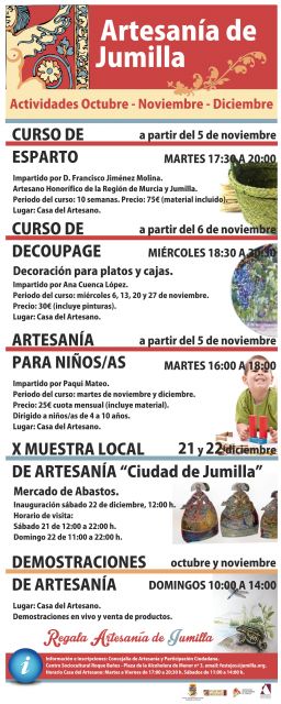 La Casa del Artesano retoma las actividades para el último trimestre del año con diversos cursos y muestras de artesanía - 1, Foto 1
