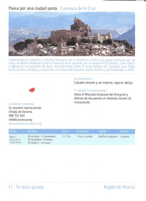 Caravaca pone en marcha una nueva edición de las visitas guiadas gratuitas por el casco urbano - 1, Foto 1