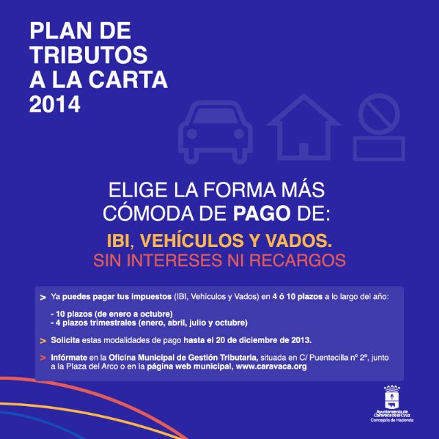 El Ayuntamiento de Caravaca introduce un plan personalizado para el pago de impuestos - 1, Foto 1