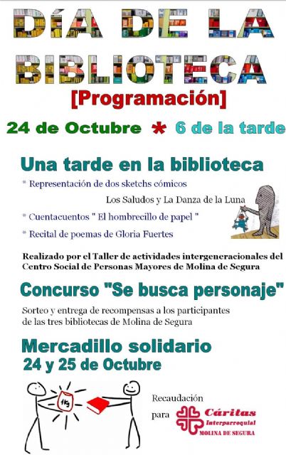 La Concejalía de Cultura de Molina de Segura celebra el Día Internacional de la Biblioteca con varias actividades los días 24 y 25 de octubre - 1, Foto 1
