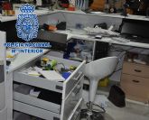 La Policía Nacional detiene a los autores de varios robos con fuerza en establecimientos comerciales y oficinas de Murcia