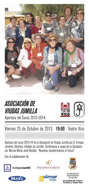 Esta tarde, la senadora María José Nicolás será la encargada de inaugurar el curso 2013/2014 de la Asociación de Viudas de Jumilla - 1, Foto 1