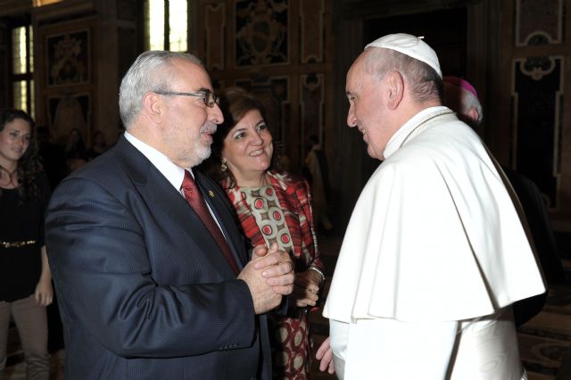 Encuentro del presidente de la UCAM con el papa Francisco en el Vaticano - 1, Foto 1